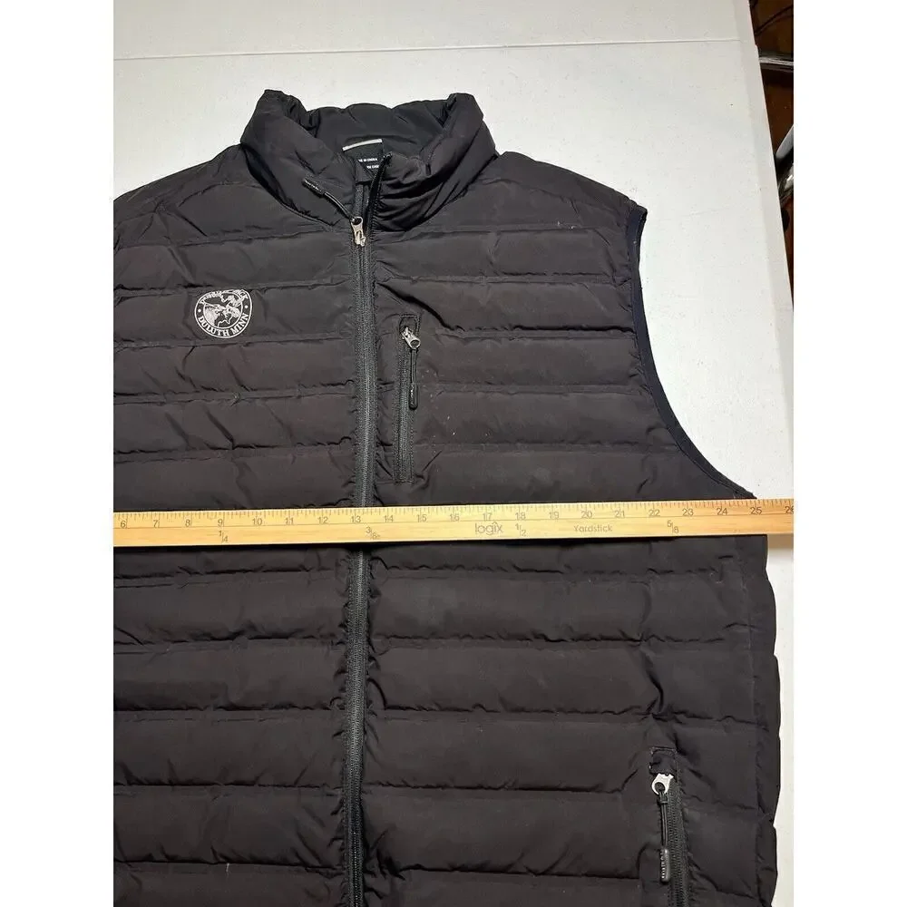 Duluth Pack Mens Black Puffer Down Vest Full Zip Mens Size 3XL